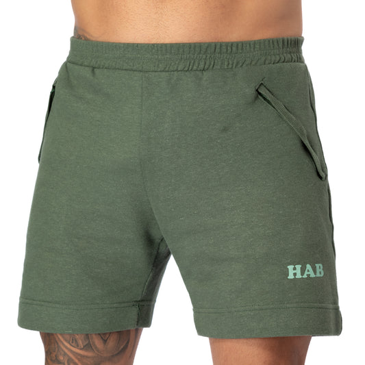 Hemp fleece shorts HAB Olive
