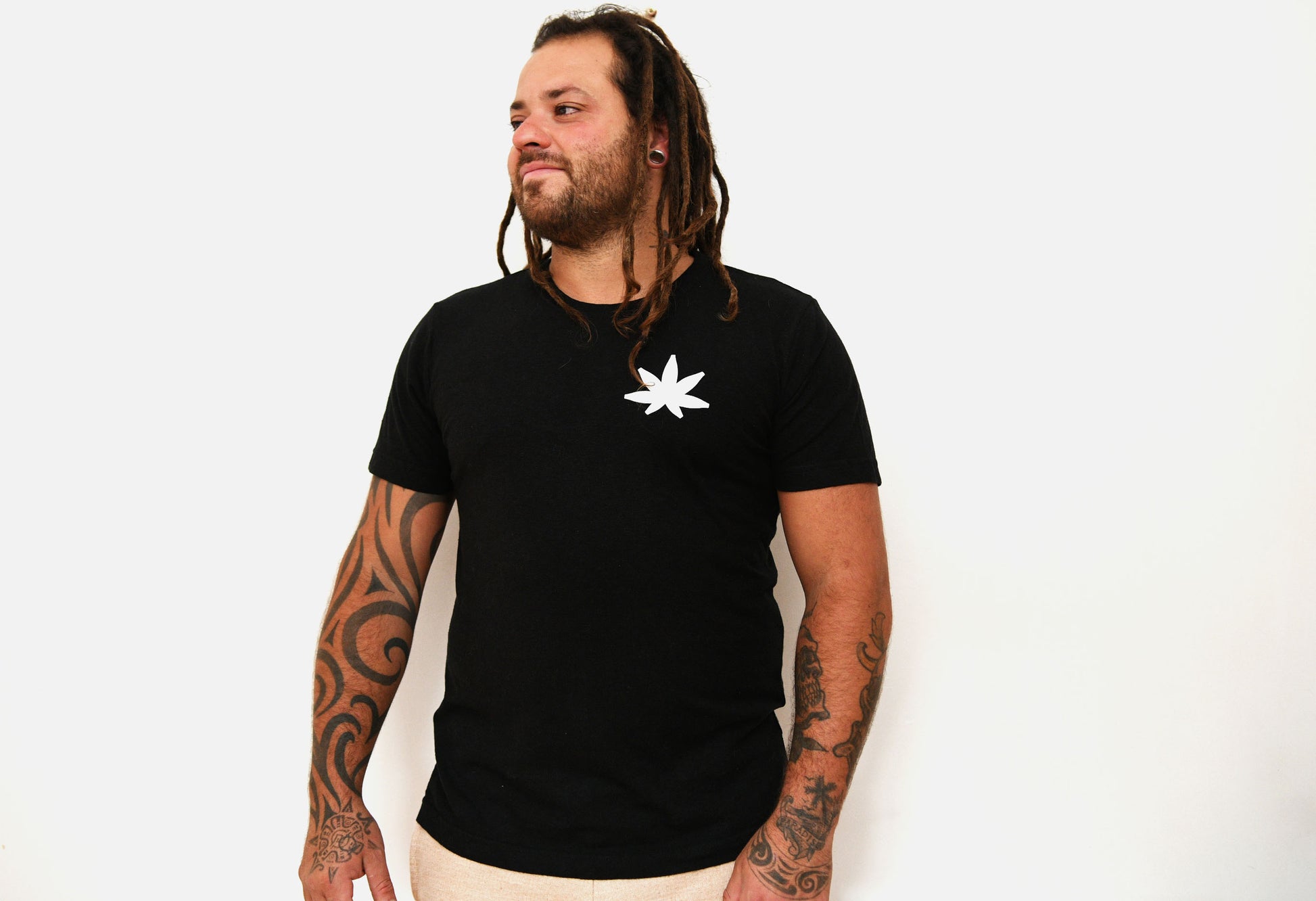 Hemp Tshirt HAB Shifting to the Higher road Black