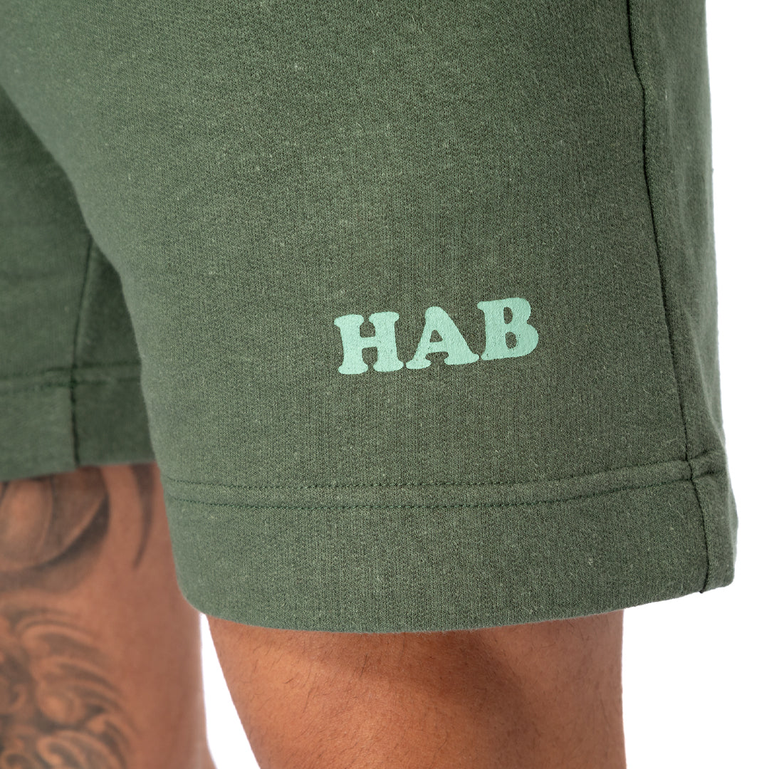 Hemp fleece shorts HAB Olive