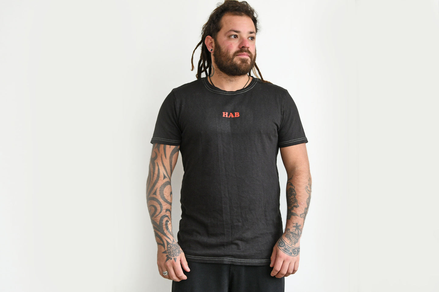 Hemp Tshirt HAB Sunset Black