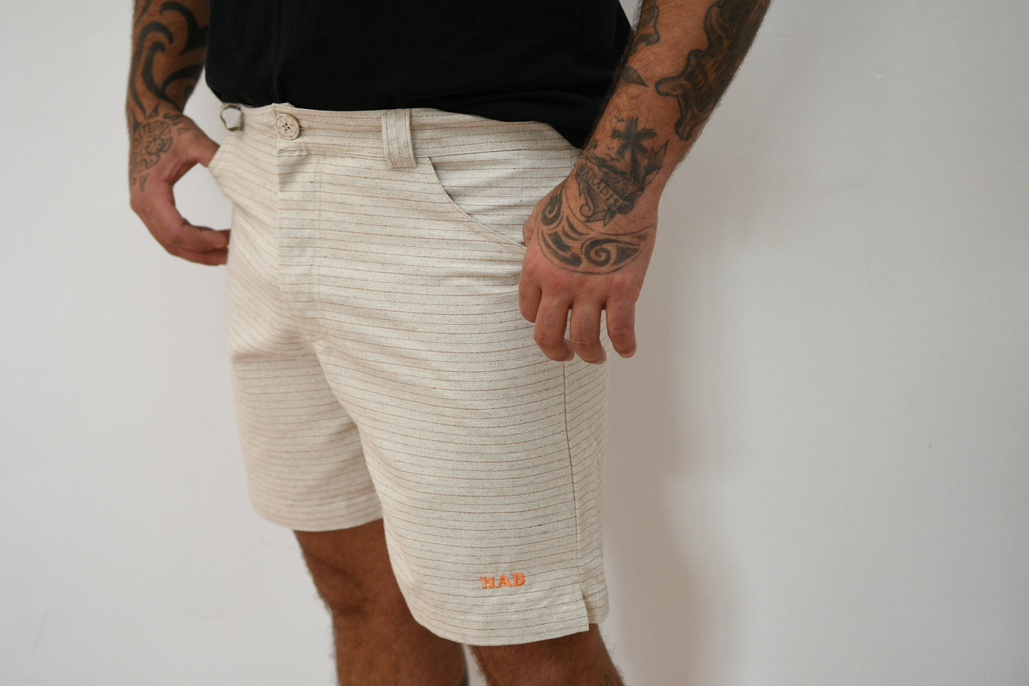 Organic Cotton Shorts HAB Coconut White